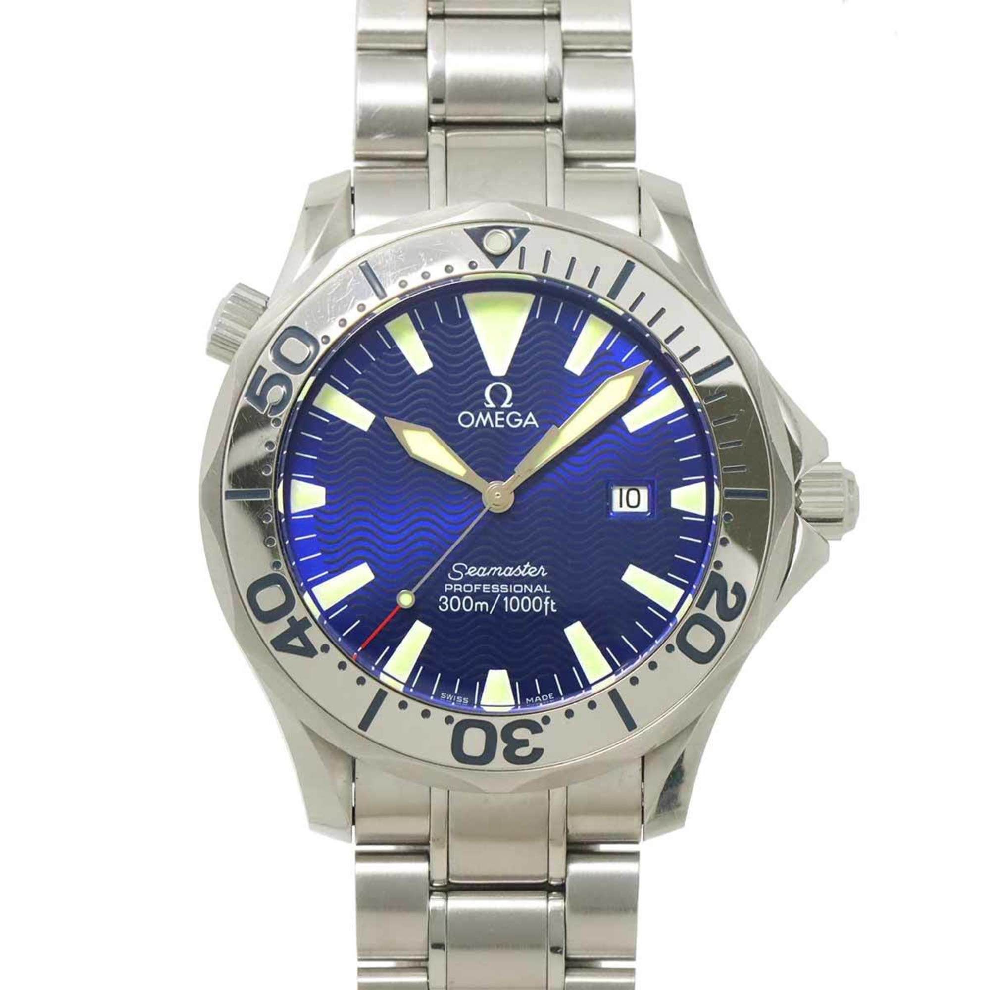 OMEGA Seamaster 300 Professional 2265 80 Men's Watch with Date, Navy Blue, Quartz Movement