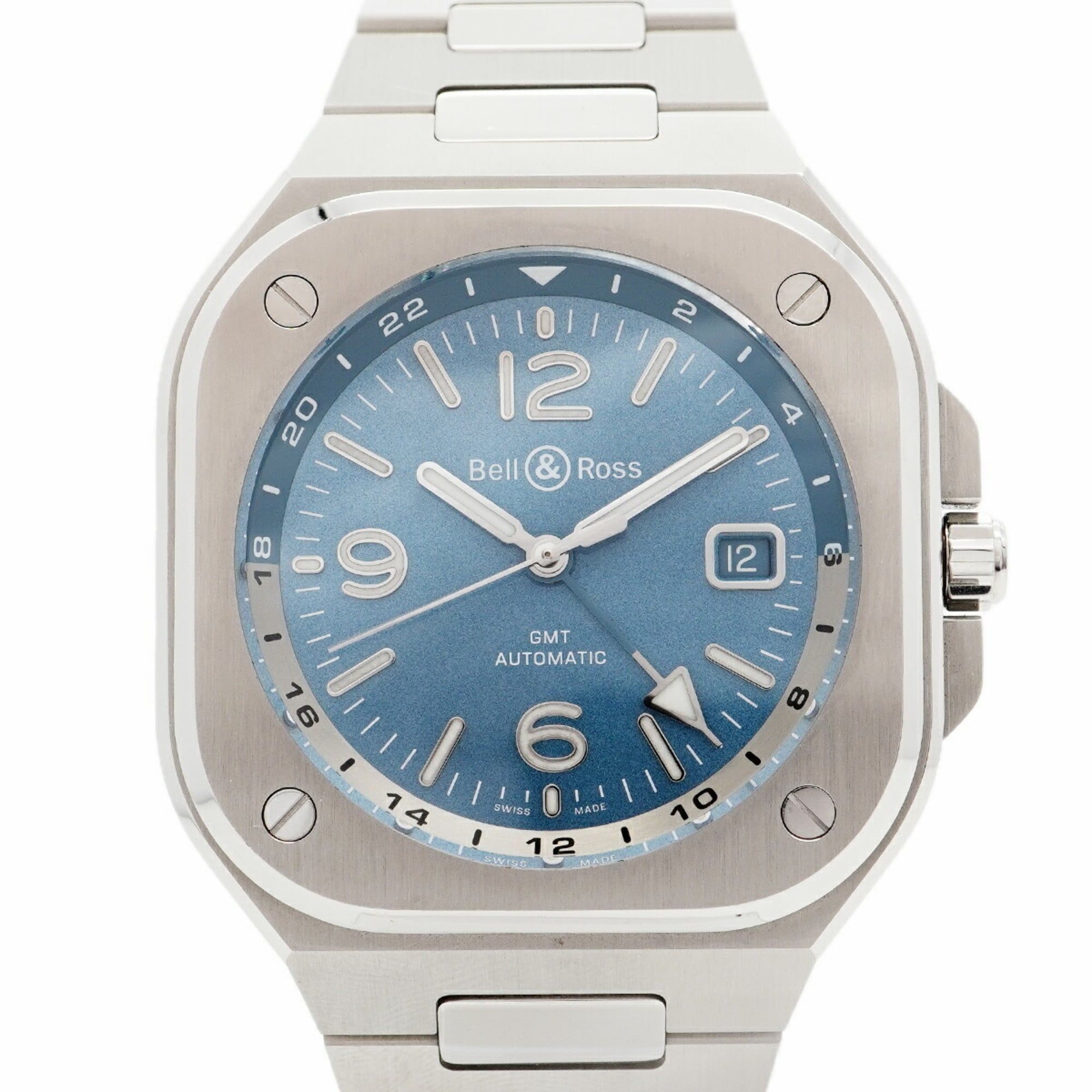 Bell & Ross BR05 GMT Sky Blue (BR05G-PB-ST SST) Men's Dial Watch