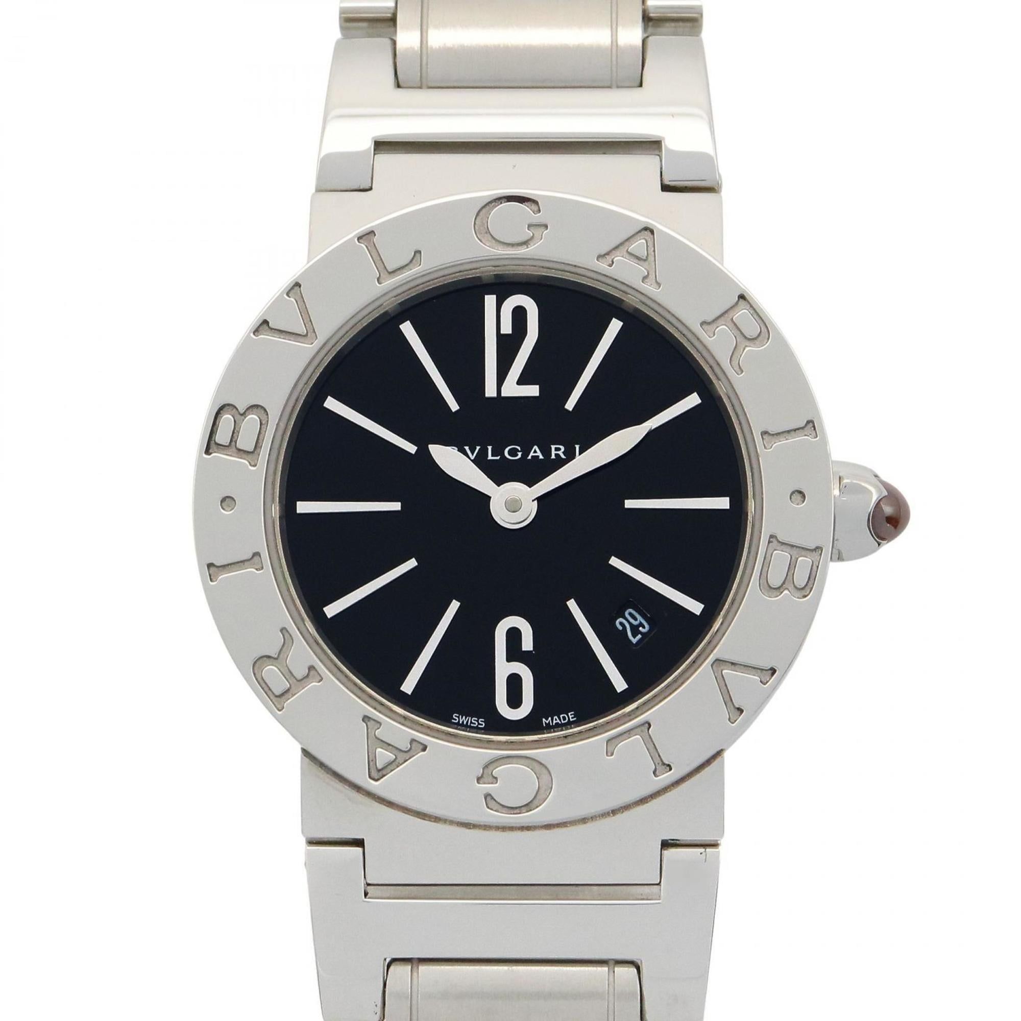 BVLGARI Wristwatch, Stainless Steel, Women's, Black, BBL26S