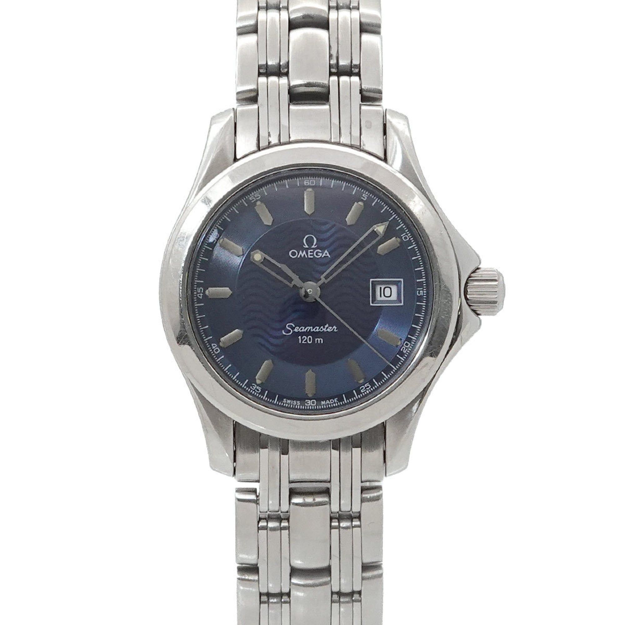 OMEGA Seamaster 120m 2571 81 Women's Watch Date Blue Quartz