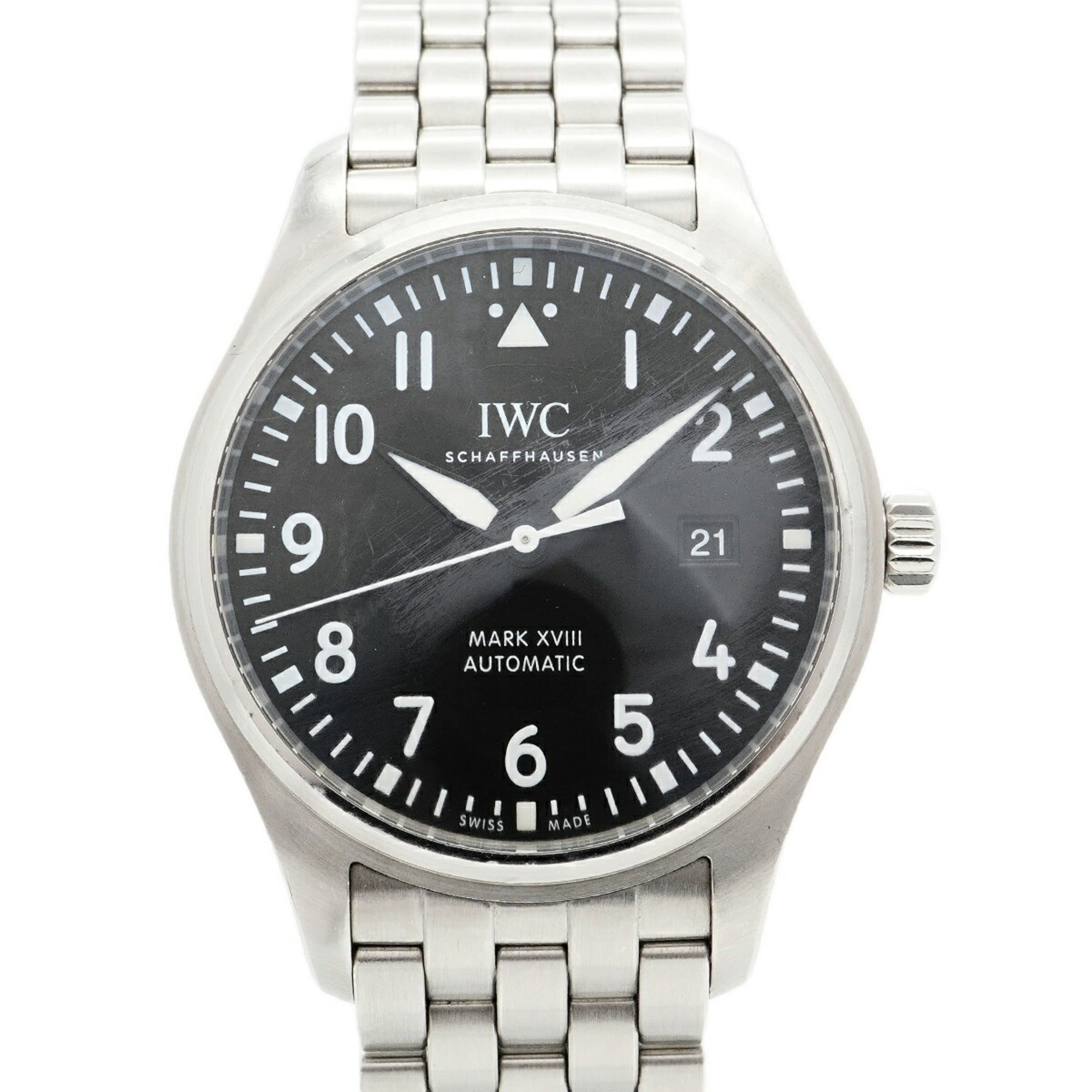IWC Schaffhausen Pilot IW327011 Men's Black Dial Watch