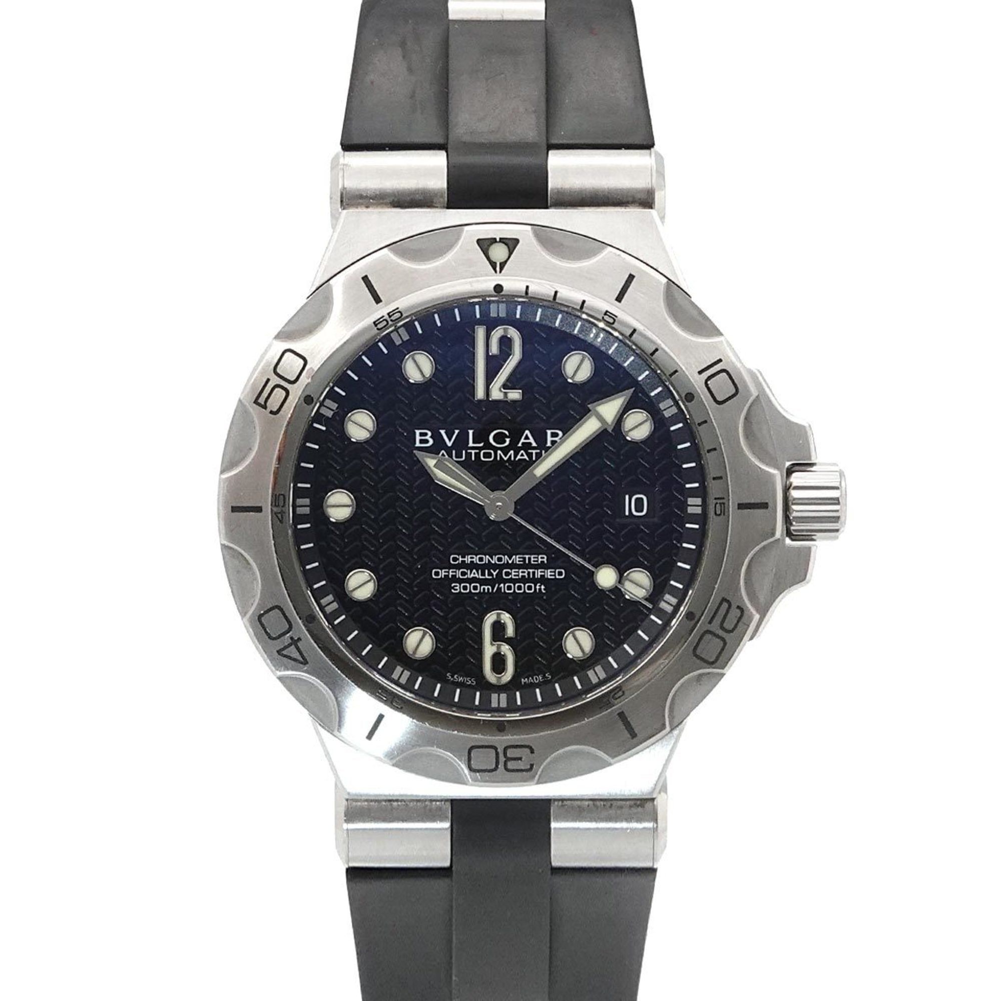 Bvlgari Diagono Professional Scuba Aqua DP42SSD Men's Watch with Date Display, Black, Automatic