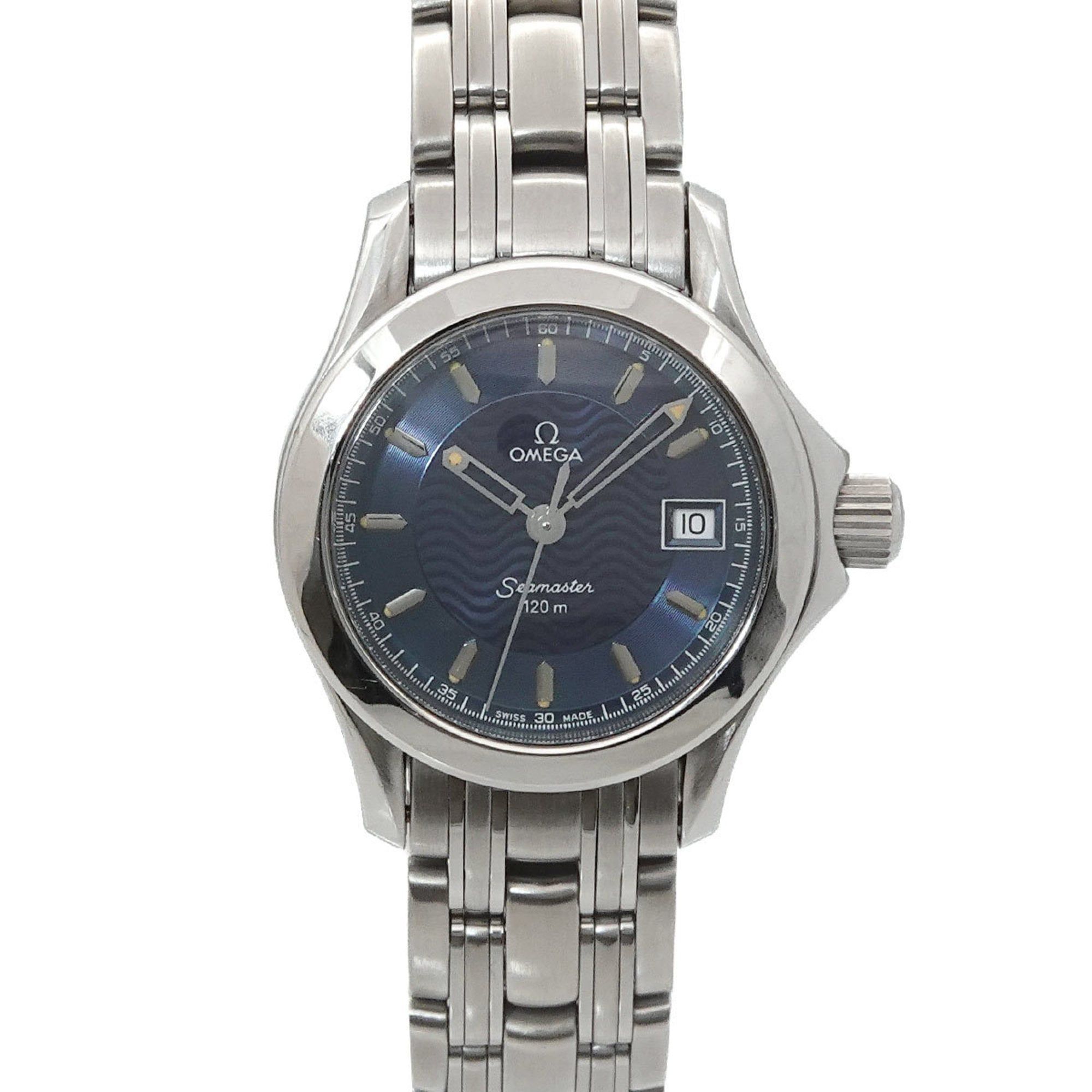 OMEGA Seamaster 120 2581-81 Women's Watch with Date, Blue Quartz Movement