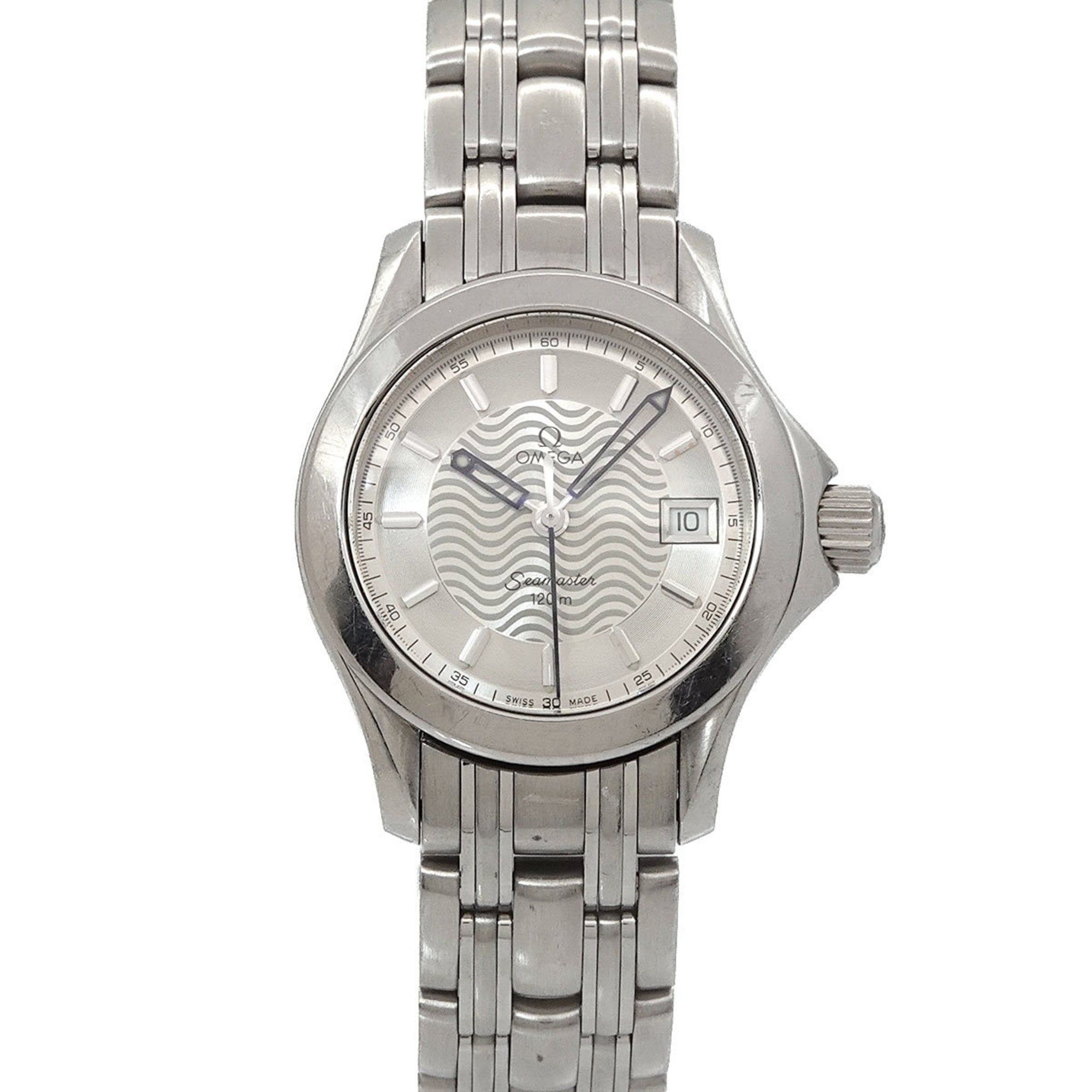OMEGA Seamaster 120 2581 31 Women's Watch with Date Display, Silver Quartz Movement
