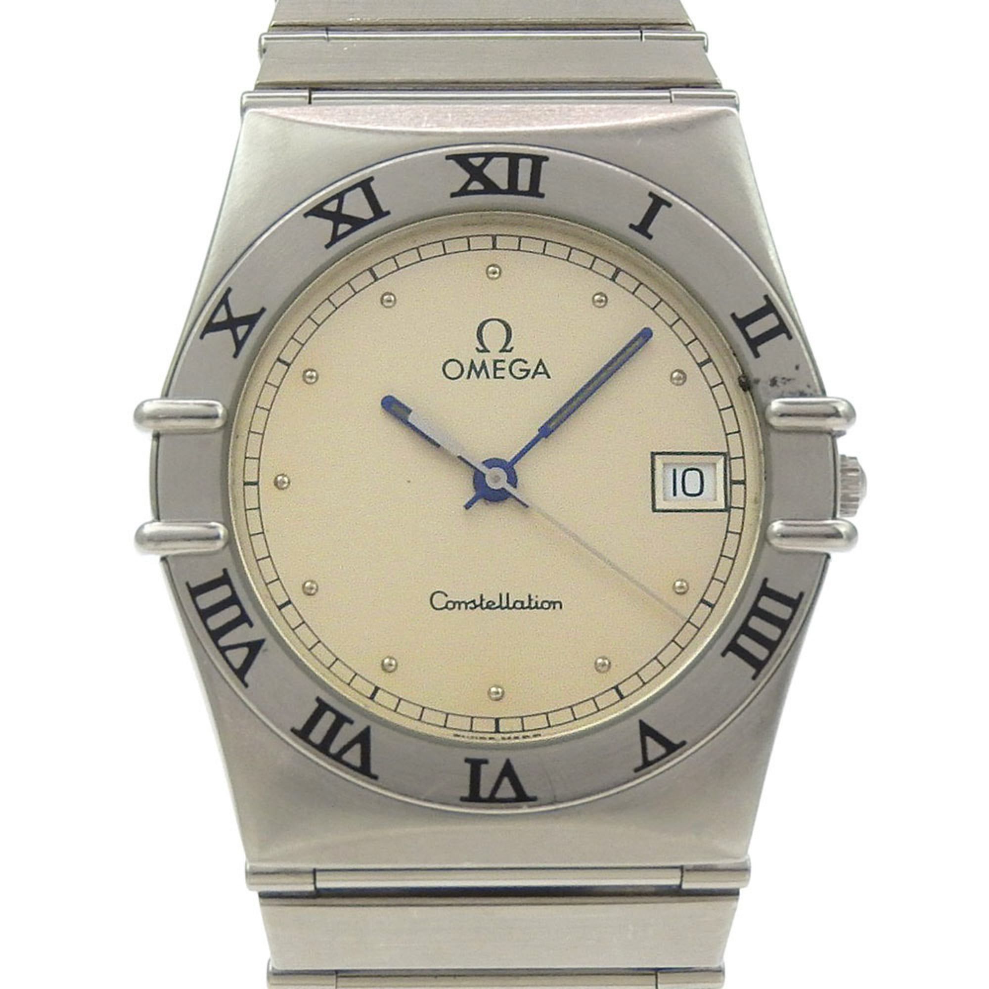 OMEGA Constellation Men's Watch, Stainless Steel, Silver Quartz Movement, Analog Display, Dial