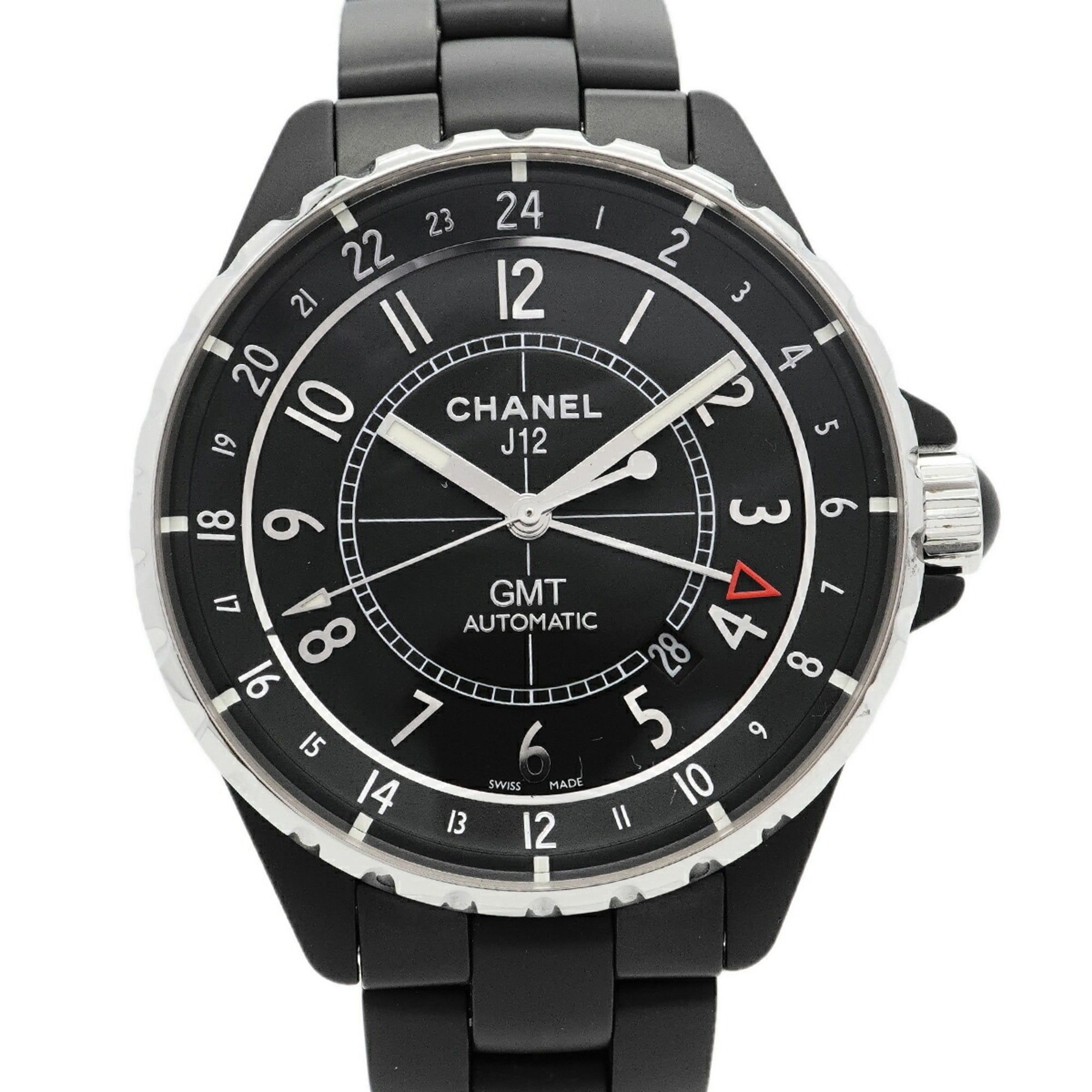 Chanel J12 GMT H3101 Black Dial Men's Watch
