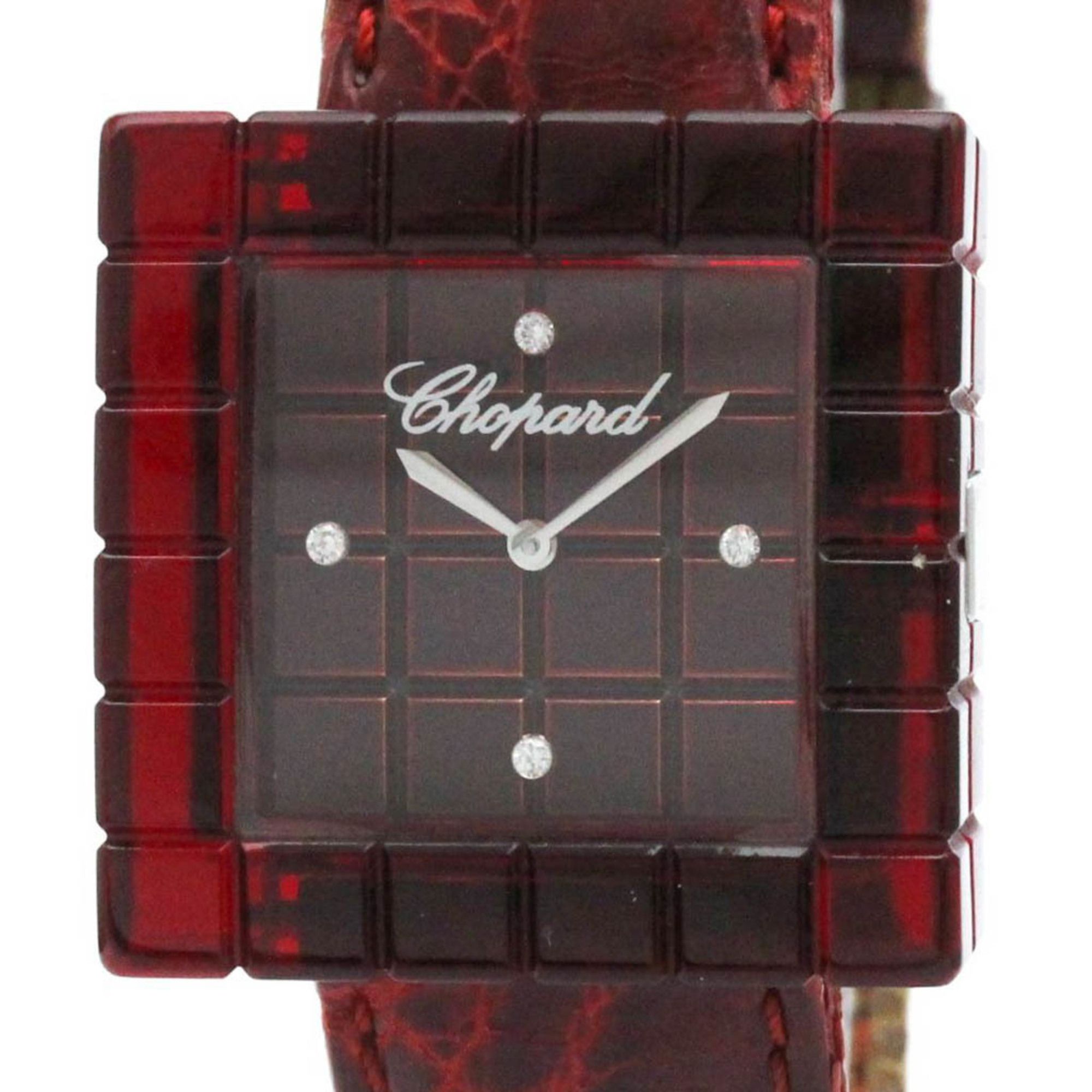 CHOPARD Ice Cube Be Mad Plastic Leather Quartz Ladies Watch 12/7780