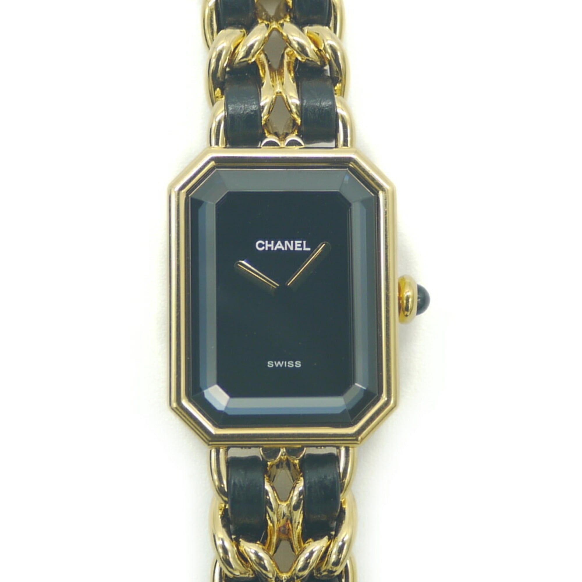 CHANEL Premiere M size ladies watch quartz H0001 black dial