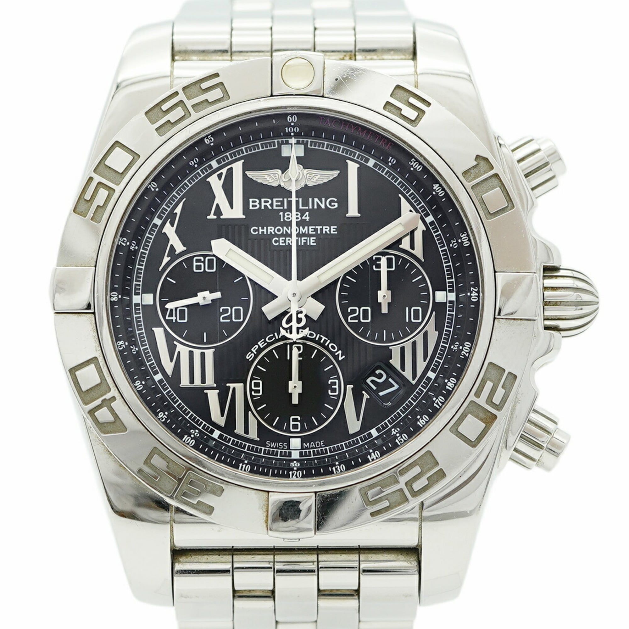 Breitling Chronomat 44 AB0110 Black Dial Men's Watch