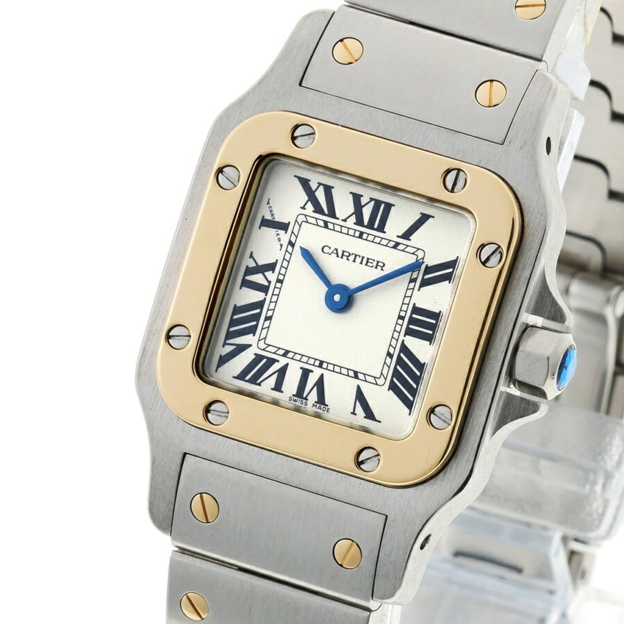 Cartier Santos Galbee Ladies W20012C4 Beige Quartz Watch B-159901