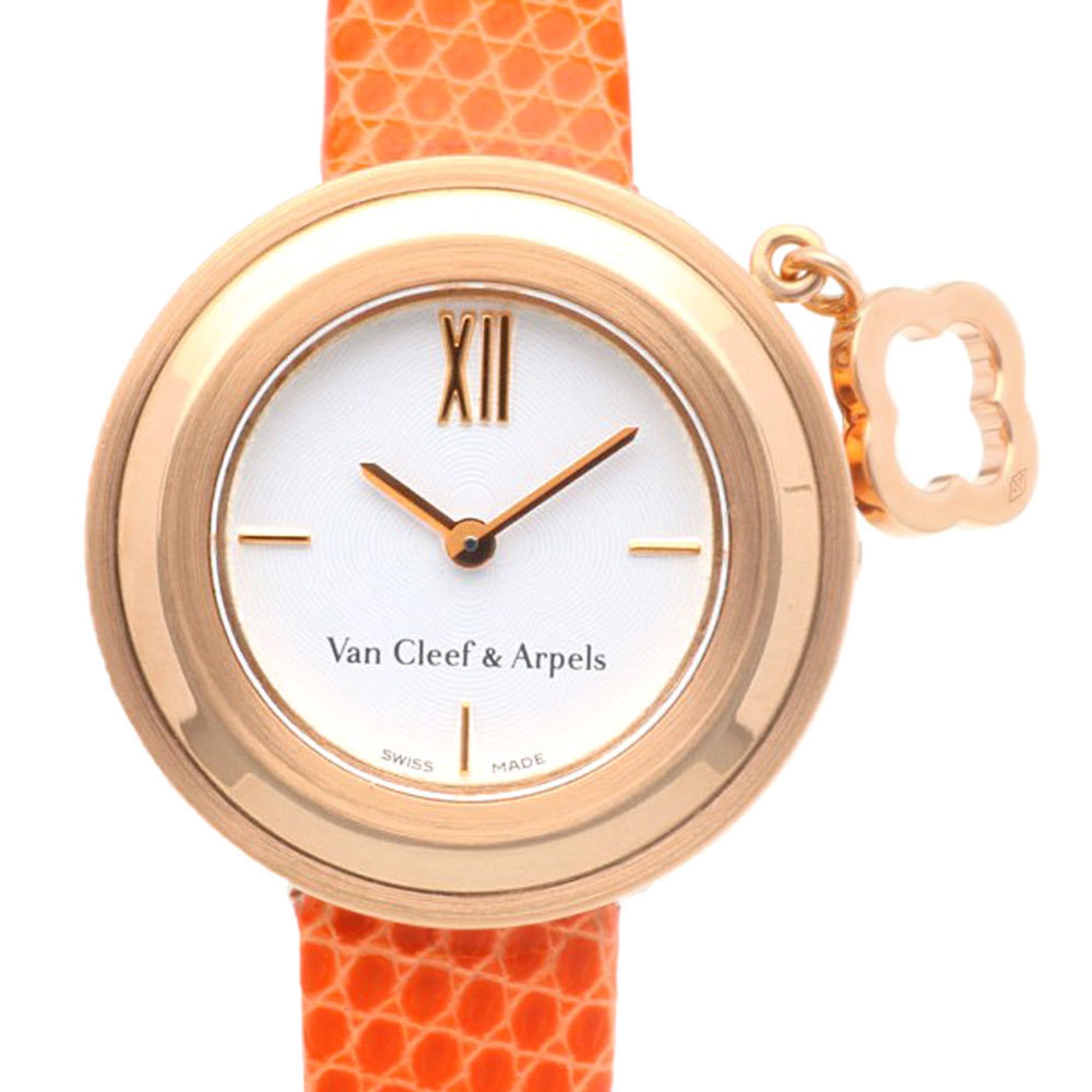Van Cleef & Arpels Charm Clover Watch 18K Gold HH70765 Quartz Women's