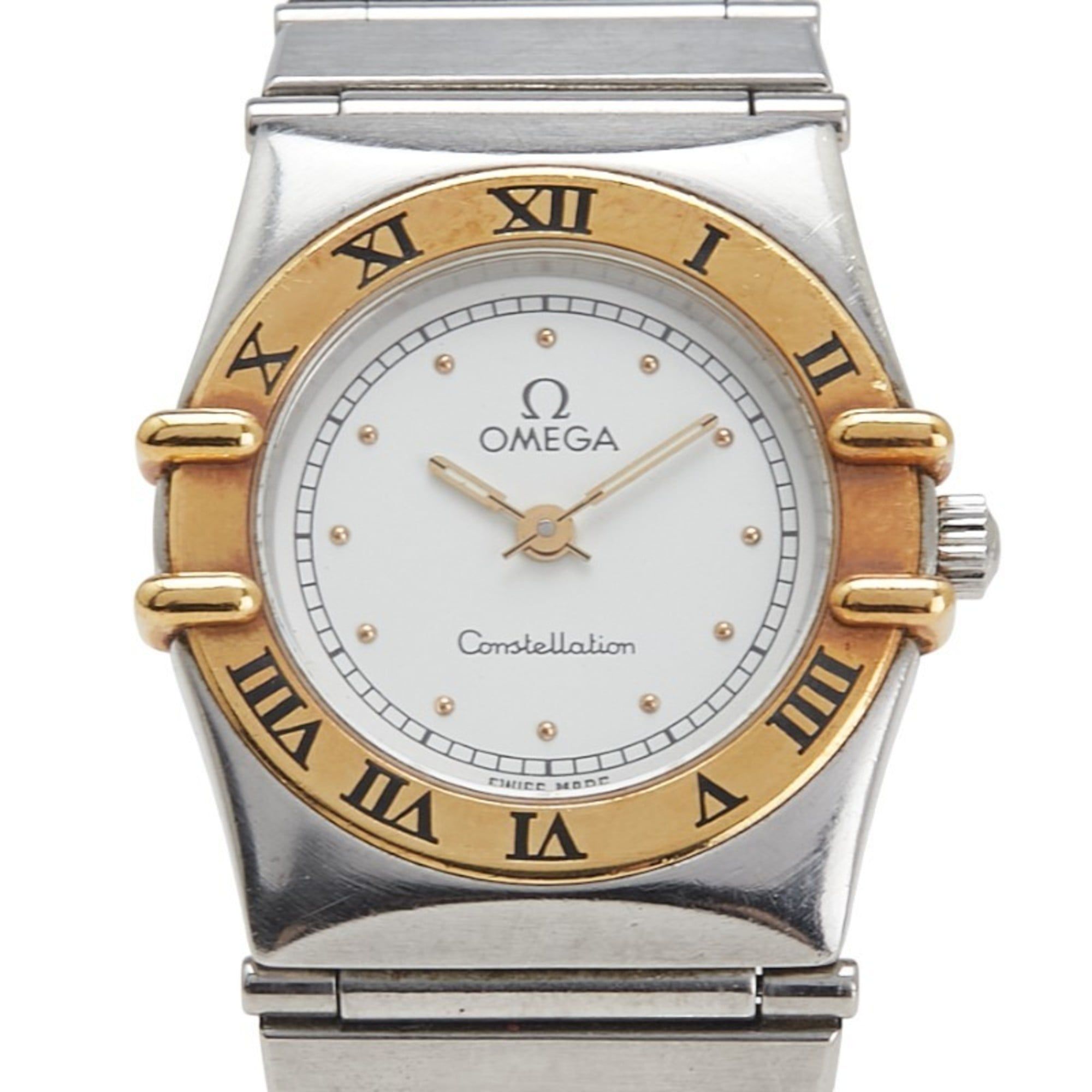 Omega Constellation Watch, Quartz, White Dial, Stainless Steel, Plated, Women's, OMEGA