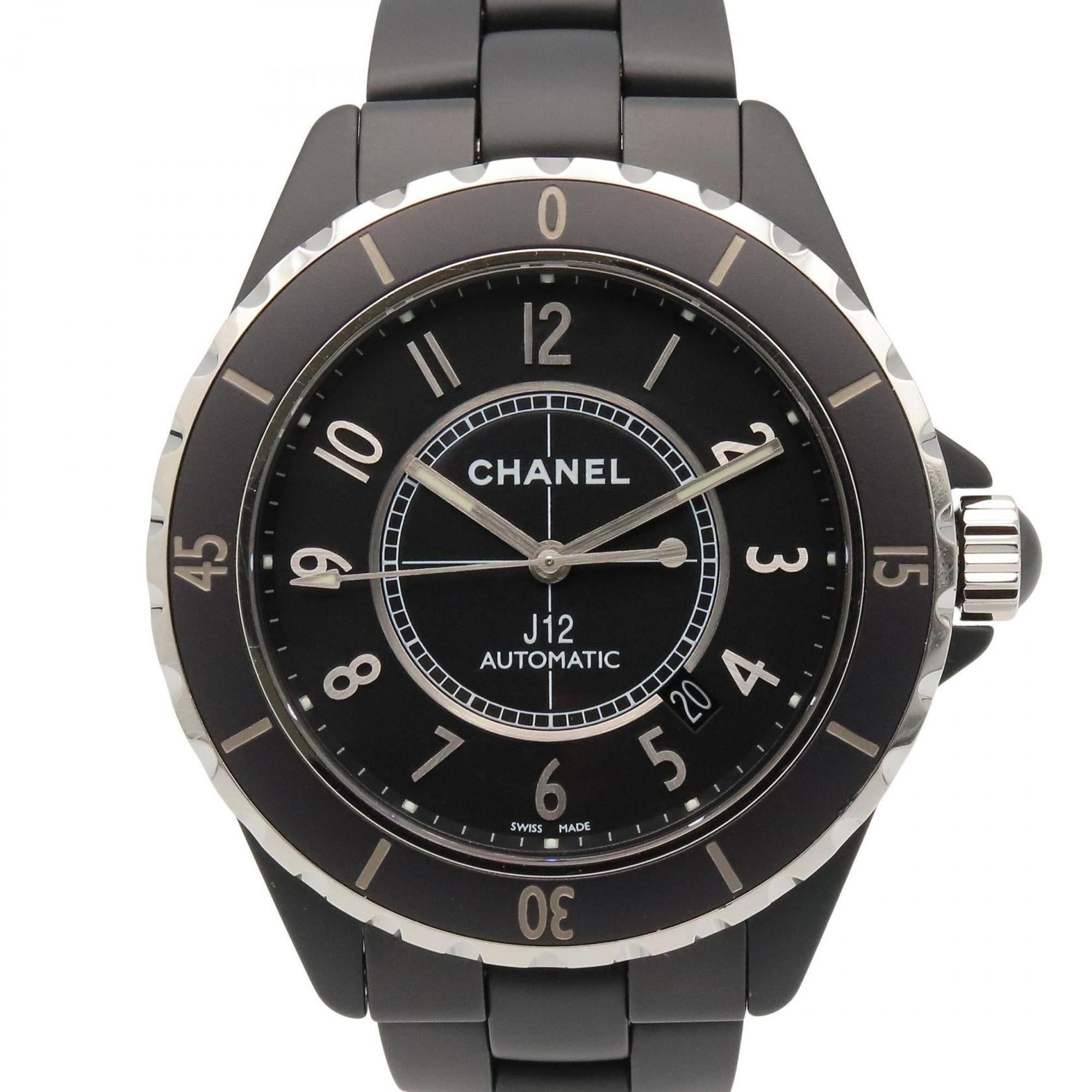 CHANEL J12 Men's Ceramic Watch, Black, H3131