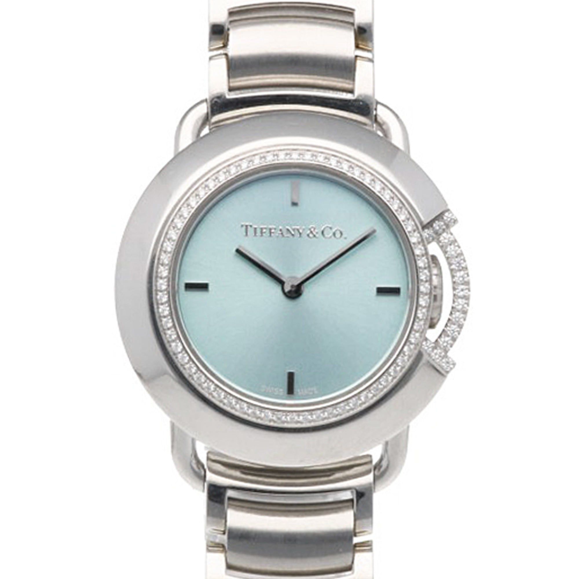 Tiffany T Watch, Stainless Steel 68477425 Quartz Women's Pre-owned, Limited Edition of 500, Diamond