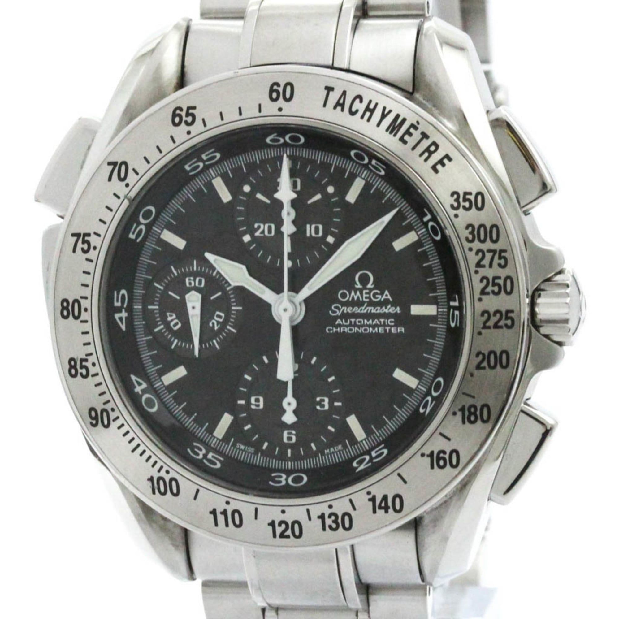 Polished OMEGA Speedmaster Split Second Steel Automatic Watch 3540.50