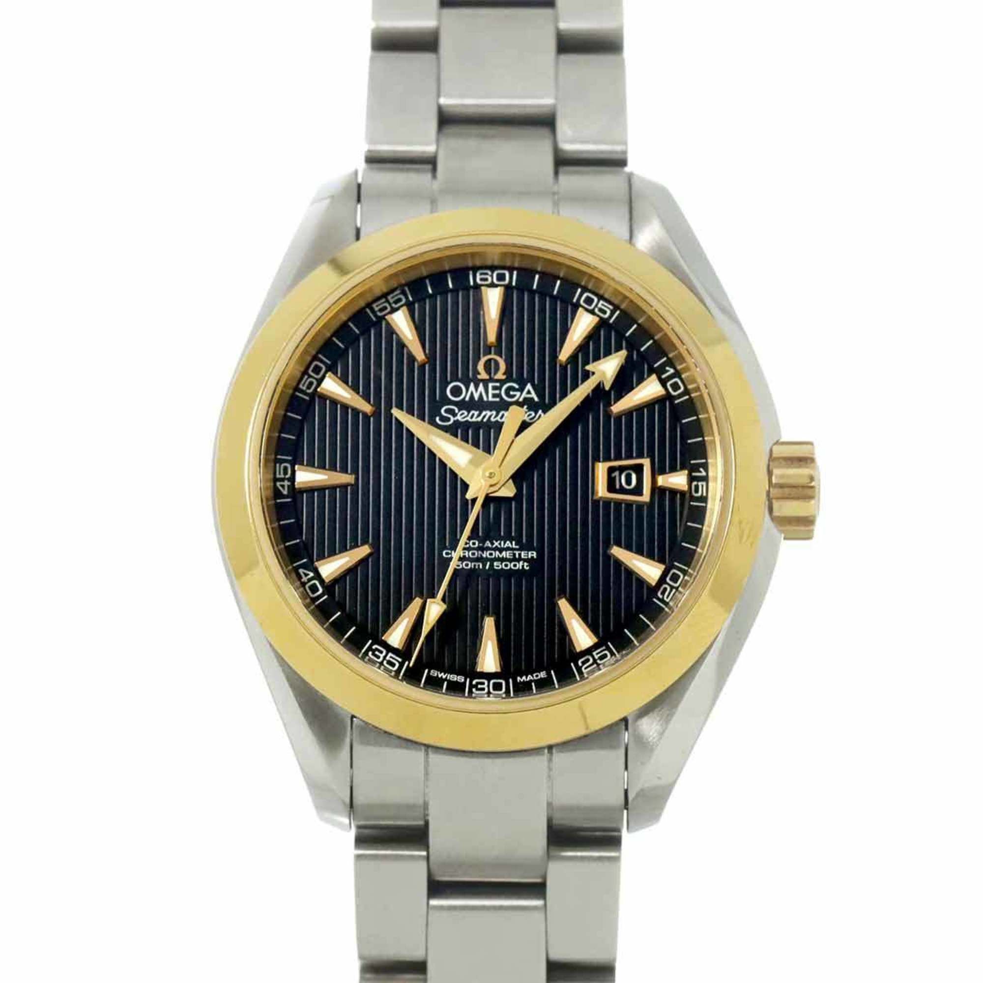 OMEGA Seamaster Aqua Terra Co-Axial Two-tone 231 20 34 01 004 Boys' Watch with Date Display, Black Y