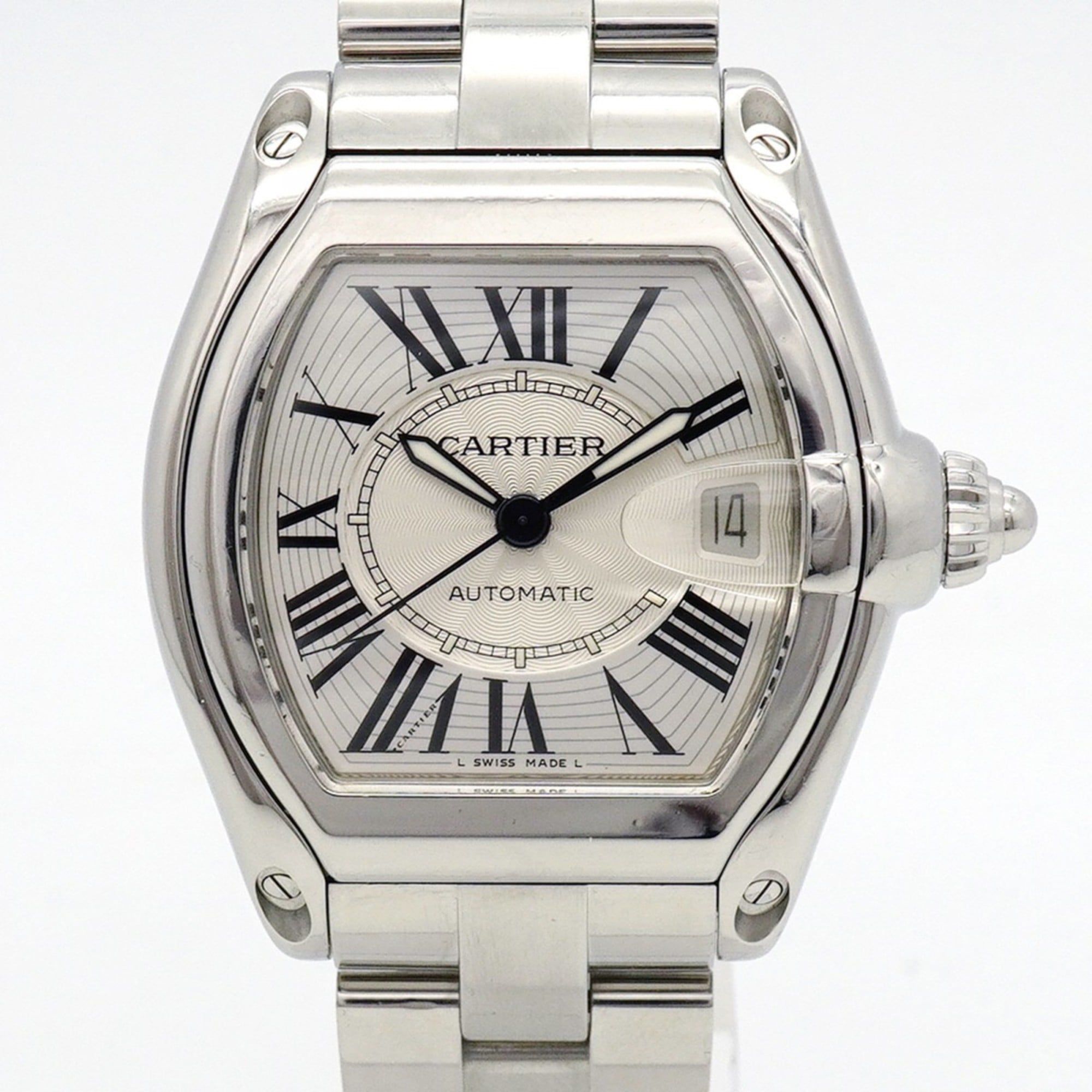 Cartier Roadster LM W62025V3 Silver Dial Men's Watch
