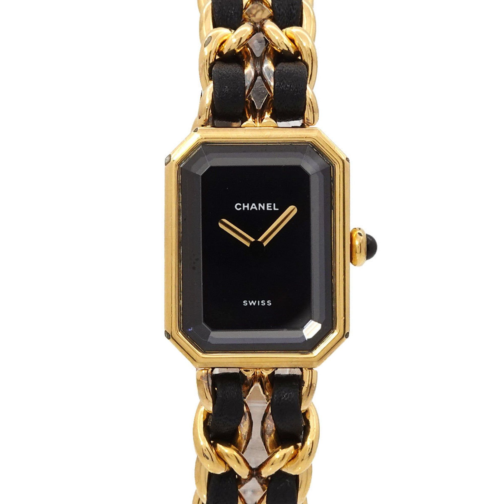 CHANEL Premiere Women's Watch, Size L, H0001, Black and Gold, Quartz Movement