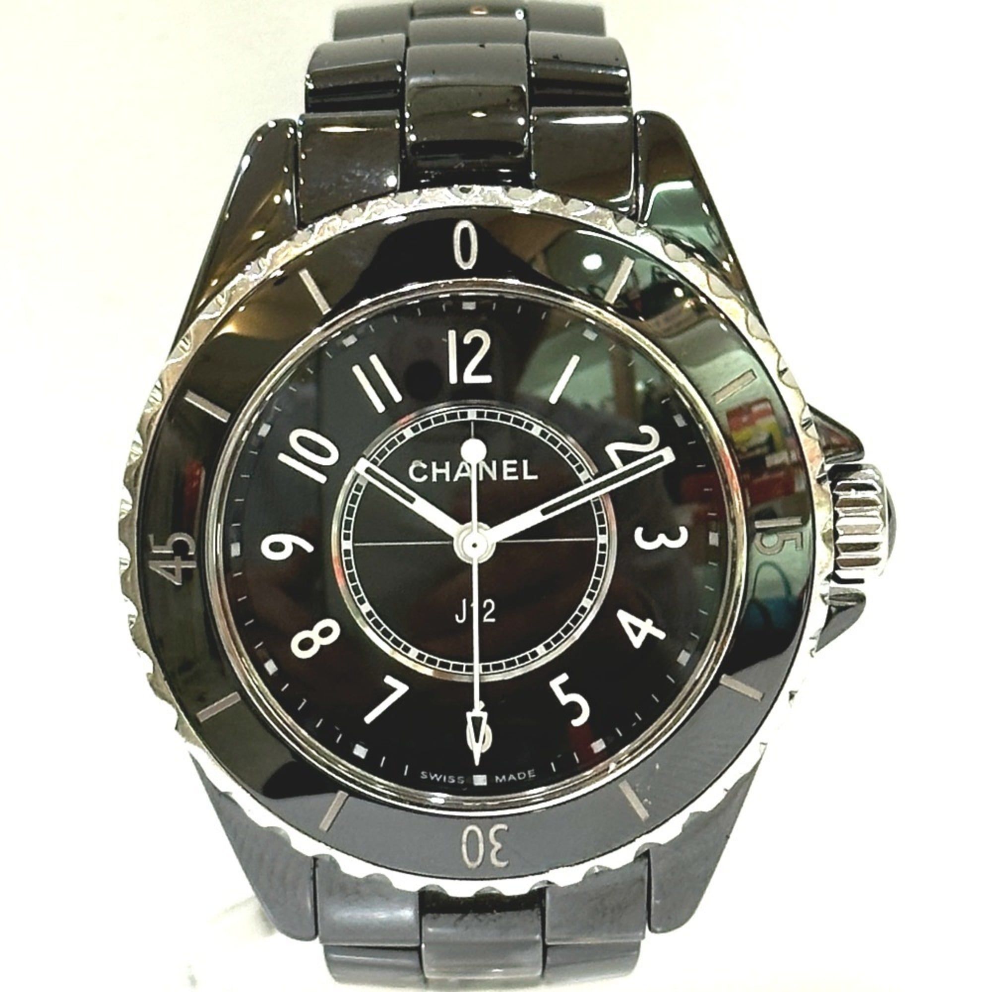CHANEL H5695 J12 Ladies Watch Quartz Wristwatch Ceramic Black
