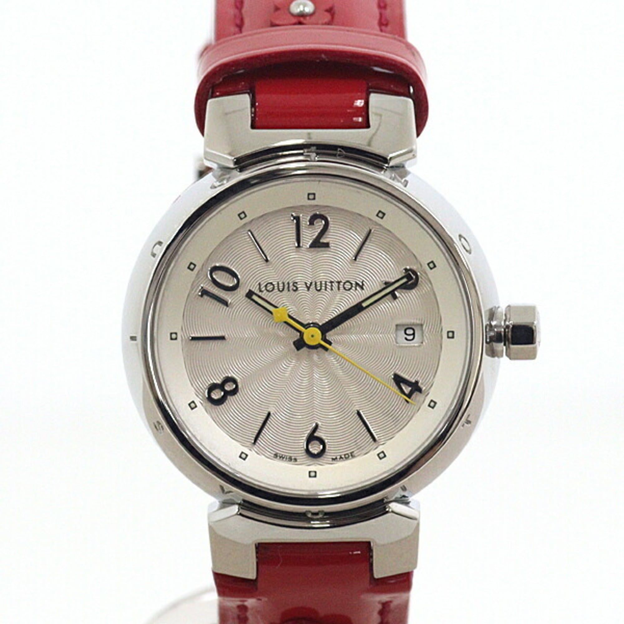 Louis Vuitton Women's Watch Tambour Q121K White Dial Quartz Finished