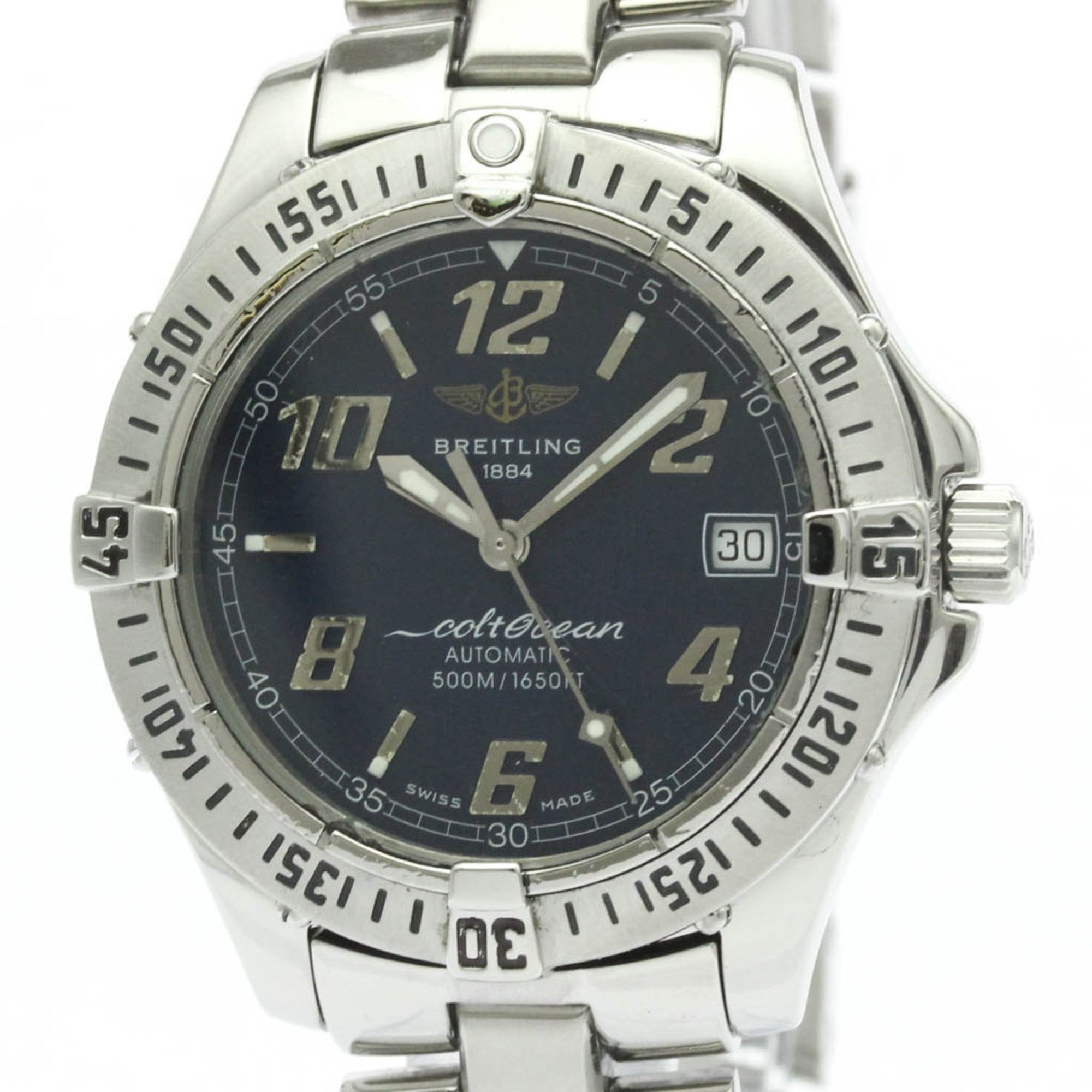 BREITLING Colt Ocean Steel Automatic Mens Watch A17050 Polished