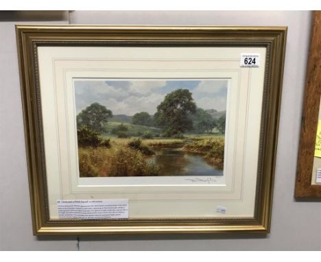 A framed & glazed limited edition print 500/500 'Landscape' signed by the artist David Dipnall. Image 30cm x 20cm