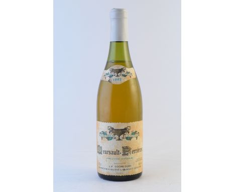 Meursault-Perrières 1992 (1)J-F Coche-Dury(u. 4cms; light sediment &amp; colour variation; very lightly bin-soiled &amp; crea