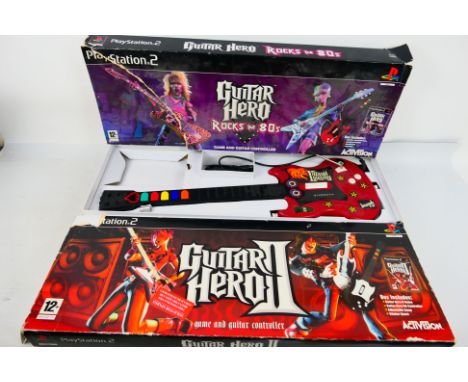 Sony - Two boxed Sony Playstation 2 Guitar Heroes, including Guitar Hero Rock The 80's and Guitar Hero II. Both show signs of