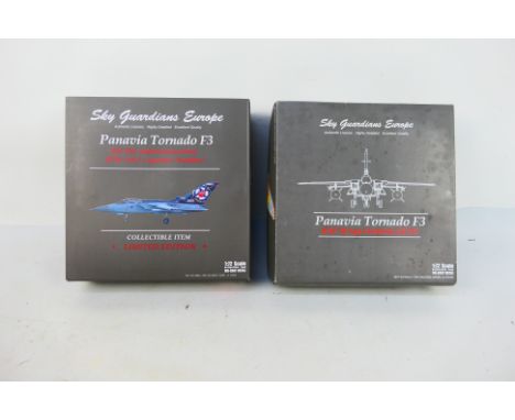 Witty Wings - Sky Guardians - Two boxed Limited Edition diecast 1:72 scale Panavia Tornado F3 military aircraft from Sky Guar