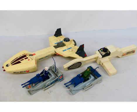 Action Force - MB - Mattel - 2 x Action Force Combat Sledges with figures, a Milton Bradley Star Bird SB-450 with missing bat