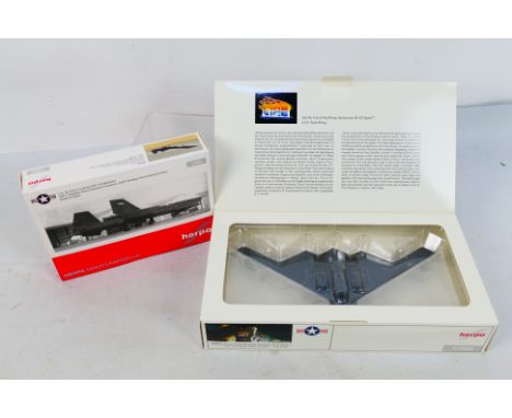 Herpa - Two boxed Limited Edition diecast 1:200 scale military aircraft from Herpa. Lot consists of 553919 USAF Northrop Grum