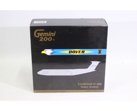 Gemini Jets - Gemini 200 - A boxed diecast 1:200 scale Gemini 200 G2AFO1133 USAF Lockheed C-5M Super Galaxy Dover AFB. The mo