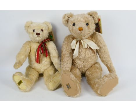 Merrythought - 2 x limited edition mohair bears - Lot includes a #IV201 'Ivory' bear (Limited edition number 80 of 750). A #X