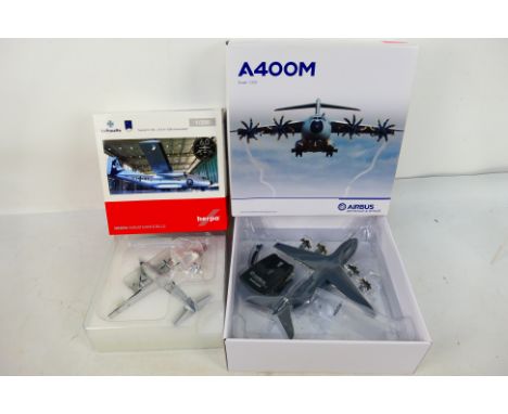 Lupa Models - Herpa - Two boxed model military aircraft in 1:200 scale. Lot consist of a Lupa Models (diecast / resin / compo