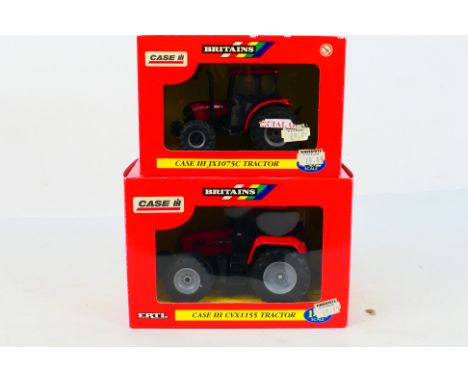 Britains. Two boxed Britains Tractors appearing in VG condition in Fair boxes. #42022 Case IH JX1075C Tractor. #42012 Case IH