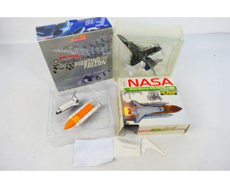 Dragon - Two boxed diecast model aircraft from Dragon. Lot consists of Dragon Space 56185 NASA Space Shuttle Atlantis w/SRB -