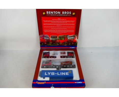 Corgi - Hauliers of Renown. A boxed  #CC99173 1/50th scale set "Benton Brothers/Boston and Immingham. Appearing in VG+ with G