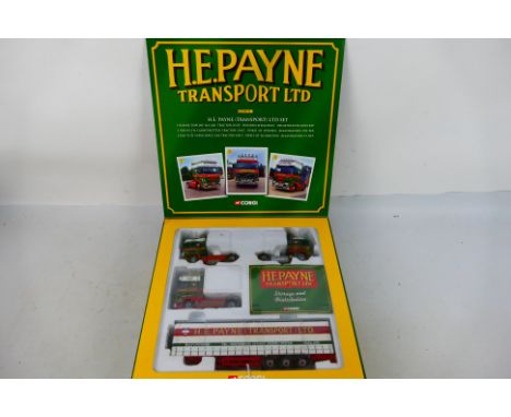 Corgi - H E PAYNE. A boxed Limited Edition Corgi #CC99147 'H.E. Payne Transport Ltd' set. The set which contains three tracto