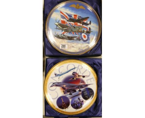 Two Boxed Royal Worcester for Bradford Exchange Concorde &amp; RAF Theme Wall Plaques(2) 
