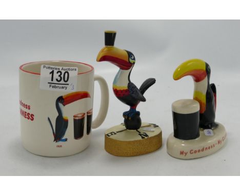 Guinness Advertising items to include: Carltonware Toucan, Mug &amp; Token Collectable figure(3) 