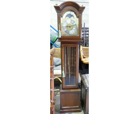 Modern Brass Faced Grand Daughter Clock: height 168cm 