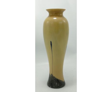 Caithness Glass Ebony Sand range vase: height 28cm 