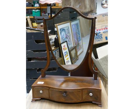 Victorian Flame Walnut Dressing Table Mirror: 