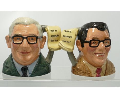 Royal Doulton Small Character Jugs Ronnie Corbett D7113 &amp; Ronnie Barker D7114: limited edition(2) 