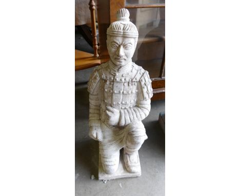 Chinese Theme Terracotta Army Garden Ornament Figure: height 46cm 