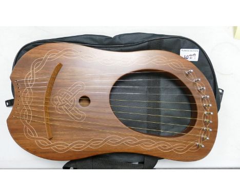 Cased Melody Harp Musical Instrument: 