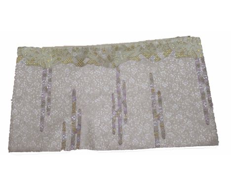 Japanese vintage obi with gold embroidery.  The size is 172 in long x 13 in.An obi is a belt worn with both traditional Japan