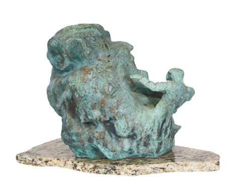 Nice sculpture of a man playing a piano in rock form on a base. Modernist design. The size is 12 x 17 x 10 in.