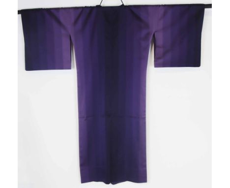 Purple ombre Japanese vintage kimono. The size is 53 x 53 in. The kimono is a traditional Japanese garment and the national d
