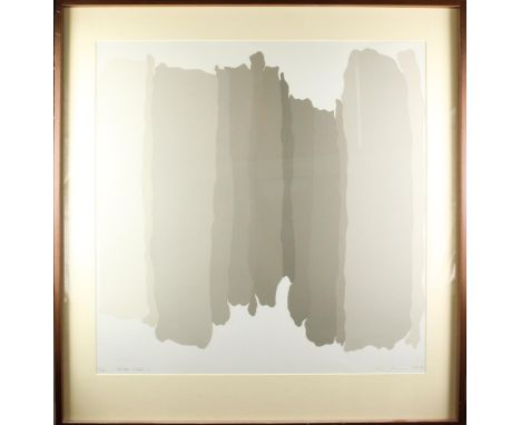 Hand signed Serigraph titled "Restless Surface" by Andrej Jemec. Numbered in the lower left and a gallery label verso from Ja